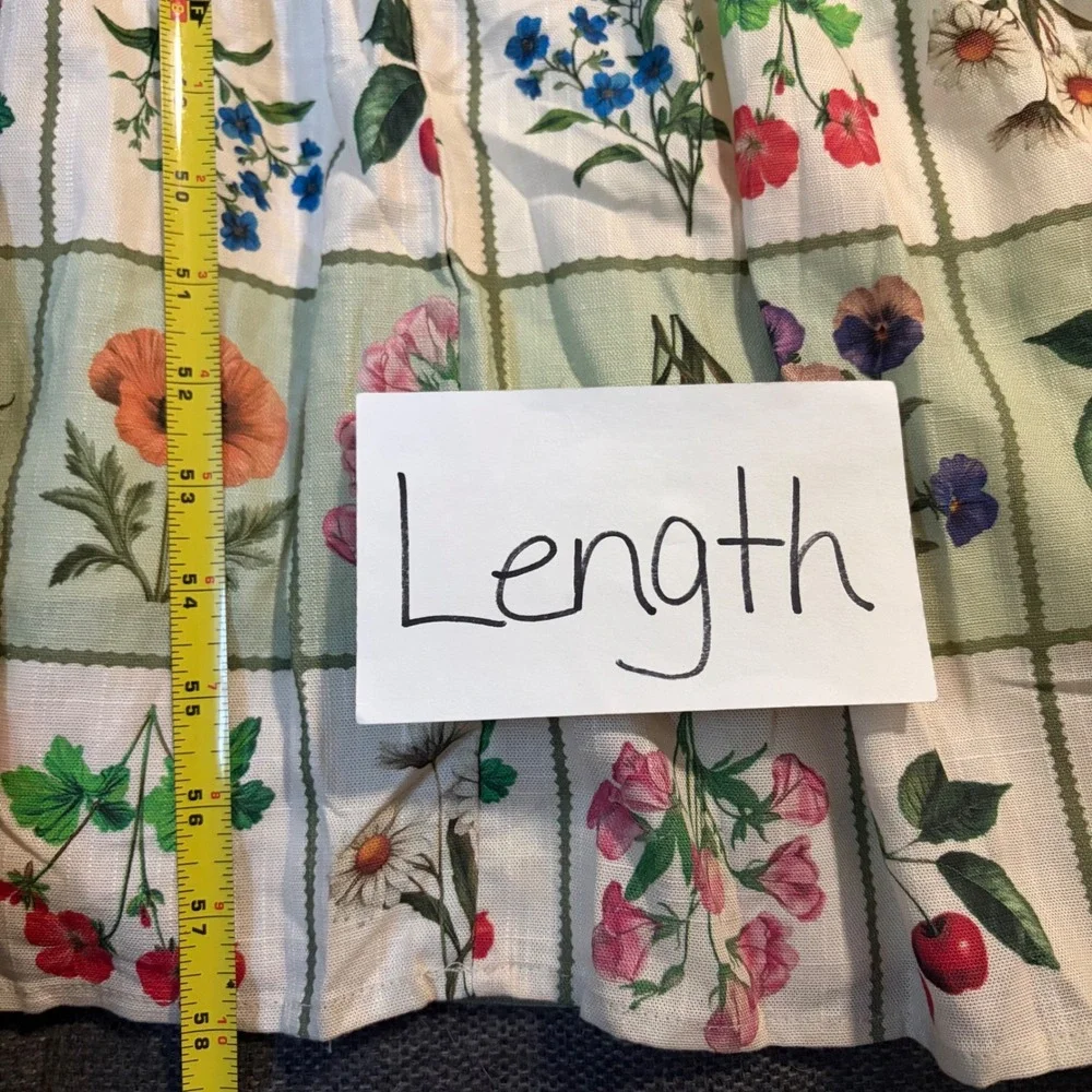 NEW Petal + Pup Flower Market Maxi Dress M Linen Blend Cottage Country Garden